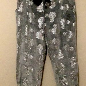 Mickey Mouse Gray on platinum mouse glitter